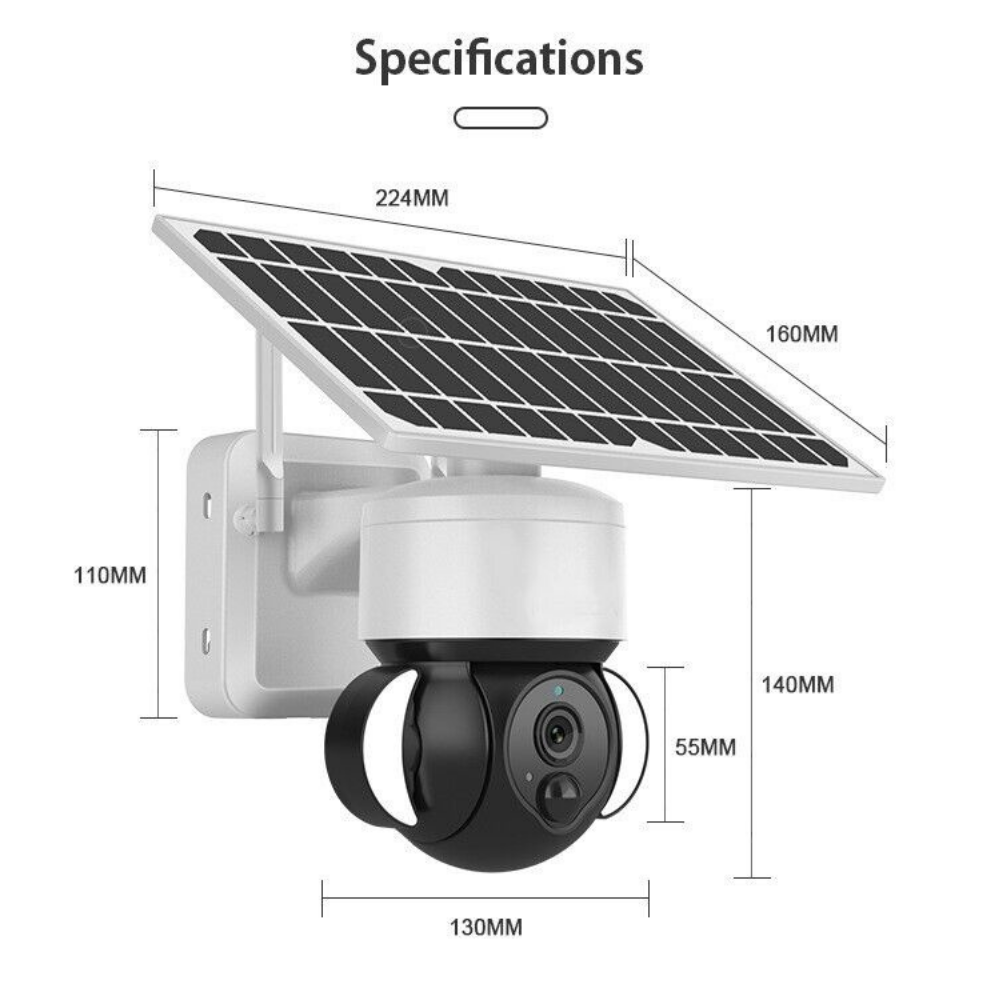 SolarGuard Pro™ 4G Sim Card Solar Security Camera